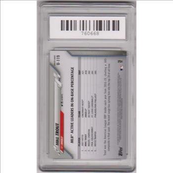 Graded Gem Mint 10 - Mike Trout 2020 Topps Update #U-119 Card