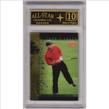 Graded 10 - Tiger Woods 2001 Upper Deck Tiger's Tales #TT22 Insert Card