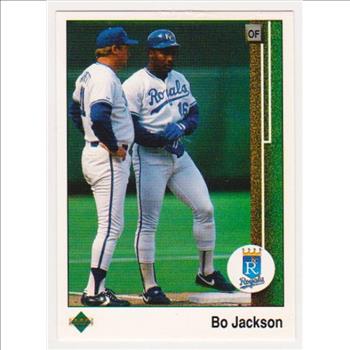 Error - 1989 Upper Deck Bo Jackson Blank Front/Double Back Error
