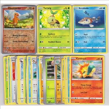 25 Different Pokemon Trading Cards w/ Charmander REVERSE HOLO + More
