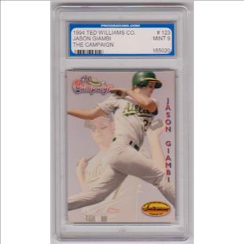 Graded Mint 9 Rookie - Jason Giambi 1994 Ted Williams Co. Minor League #123 Card