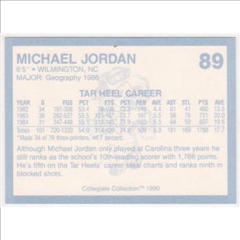 Michael Jordan 1990 North Carolina #89 College Card