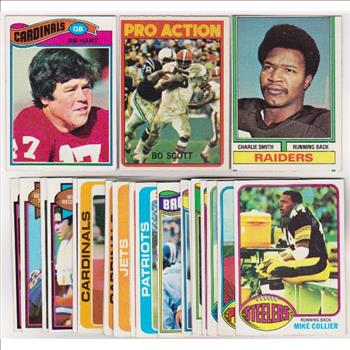 24 Different 1970's Topps Football Cards (1972-1979) w/ Jim Hart + More