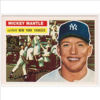 Mickey Mantle 1956 Topps #135 Commemorative Card - 1996 Topps #6 of 19 Insert Card