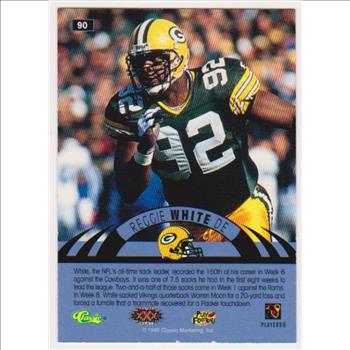 Only 499 Exist - Reggie White 1996 Classic NFL Experience Printers Proof #90 Insert Card
