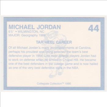 Michael Jordan 1990 North Carolina #44 College Card
