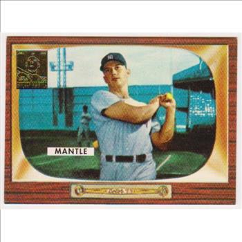 Mickey Mantle 1955 Bowman #202 Commemorative Card - 1996 Topps #5 of 19 Insert Card
