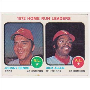 1973 Topps Johnny Bench + Dick Allen #62 Card