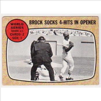 1968 Topps Lou Brock World Series Game 1 #151 Card - HOF'er