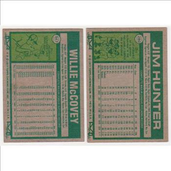 1977 Topps Willie McCovey #547 + Jim Catfish Hunter #280 Card Pair - HOF'ers