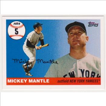Mickey Mantle '55 Topps Style HR #5 2006 Topps #MHR5 Insert Card