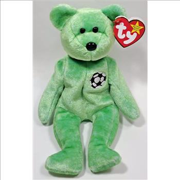 1999 Ty Beanie Baby Kicks The Soccer Bear - New With Tags