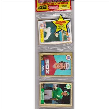 1987 Topps Baseball 49 Card Rack Pack w/ Dale Murphy On Front