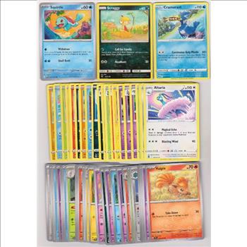 50 Different Pokemon Trading Cards w/ Squirtle + More