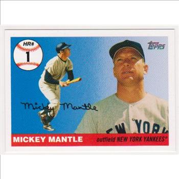Mickey Mantle '55 Topps Style HR #1 2006 Topps #MHR1 Insert Card