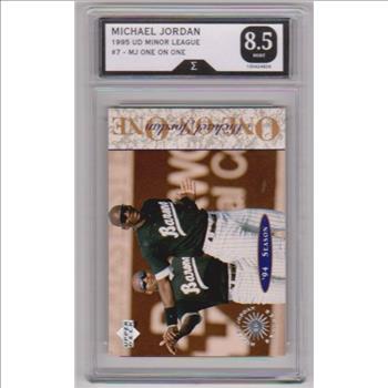 Graded Sigma Mint 8.5 - Michael Jordan 1995 Upper Deck One On One #7 Insert Card