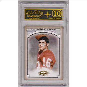 Graded 10 - Jim Plunkett 2006 Donruss Threads Gridiron Kings #CGK-25 Insert Card