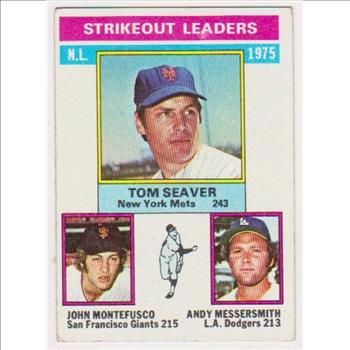 1976 Topps Tom Seaver/John Montefusco/Andy Messersmith #203 Baseball Card