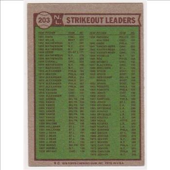 1976 Topps Tom Seaver/John Montefusco/Andy Messersmith #203 Baseball Card