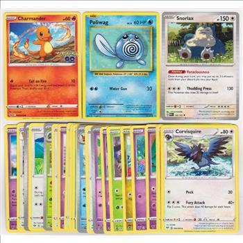 25 Different Pokemon Trading Cards w/ Charmander + More