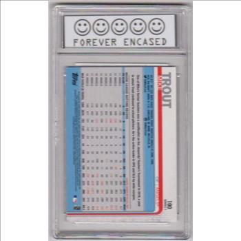 Graded Near Mint 8 - Mike Trout 2019 Topps #100 Card