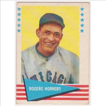 1961 Fleer Rogers Hornsby #43 Card - HOF'er