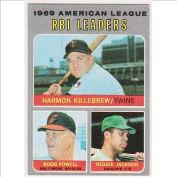 1970 Topps Harmon Killebrew/Boog Powell/Reggie Jackson #64 Card