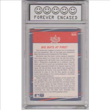 Labeled Gem Mint 10 - Mark McGwire/Pat Tabler 1988 Fleer Big Bats At First #633 Card