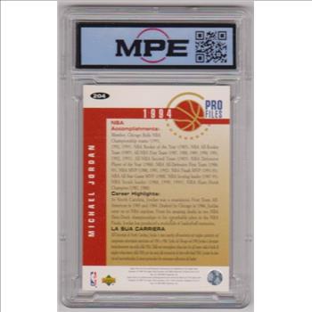 Graded MPE Mint 9 - Michael Jordan 1994-95 Collector's Choice Italian #204 Card