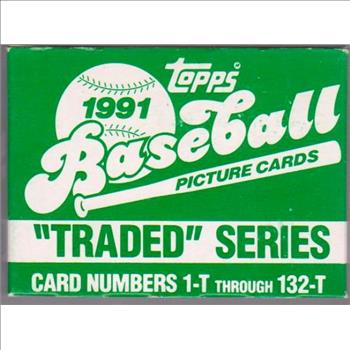 1991 Topps Traded Baseball 132 Card Set In Factory Box