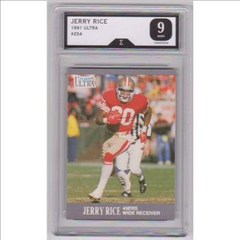 Graded Sigma Mint 9  - Jerry Rice 1991 Fleer Ultra #254 Card