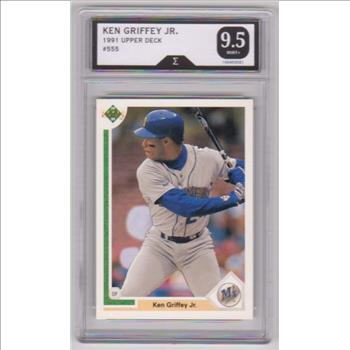 Graded Sigma Mint+ 9.5 - Ken Griffey Jr. 1991 Upper Deck #555 Card
