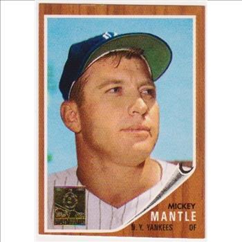 Mickey Mantle 1962 Topps #200 Commemorative Card - 1996 Topps #12 of 19 Insert Card