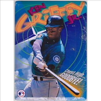 1990's Ken Griffey, Jr. Chest High Goodbye! 8x11 Metal Stand Up Card/Sign - Sealed