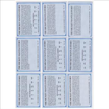 9 Different Mickey Mantle 1982 ASA The Mickey Mantle Story Cards