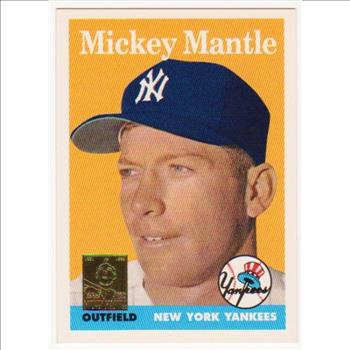 Mickey Mantle 1958 Topps #150 Commemorative Card - 1996 Topps #8 of 19 Insert Card