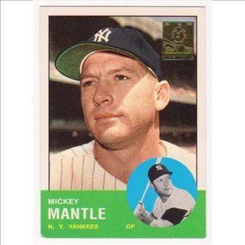 Mickey Mantle 1963 Topps #200 Commemorative Card - 1996 Topps #13 of 19 Insert Card