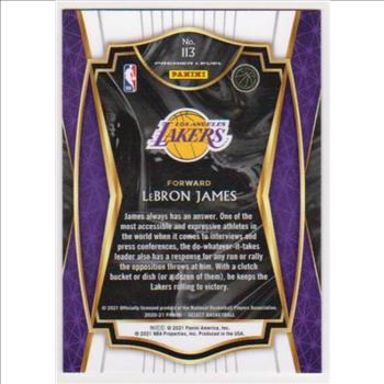 Lebron James 2020-21 Panini Select #113 Card