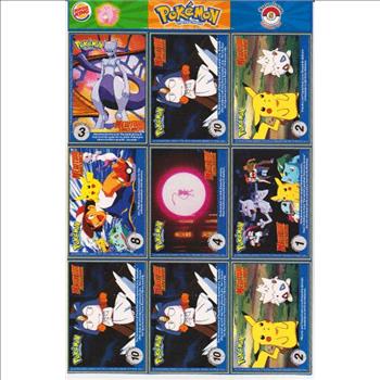 1999 Pokemon Master Trainer Collector Set Uncut 9 Card Sheet #5