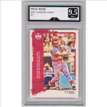 Graded Sigma Mint+ 9.5 - Pete Rose 2021 Panini Diamond Kings #7 Card