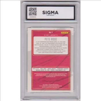 Graded Sigma Mint+ 9.5 - Pete Rose 2021 Panini Diamond Kings #7 Card