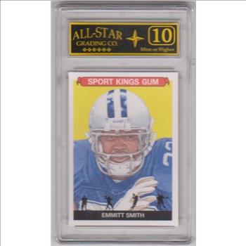 Graded 10 - Emmitt Smith 2020 Sage Sport Kings Gum #49 Card