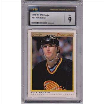 Graded CSG Mint 9 - Petr Nedved 1990-91 O-Pee-Chee Premier #81 Card