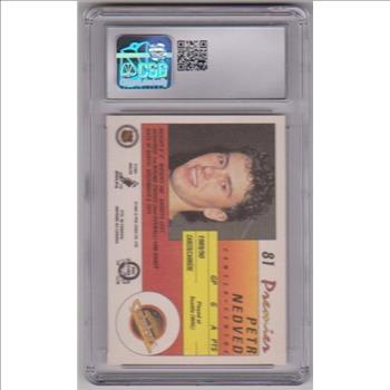 Graded CSG Mint 9 - Petr Nedved 1990-91 O-Pee-Chee Premier #81 Card