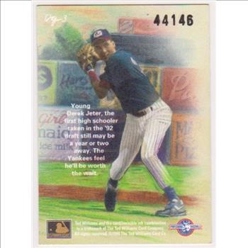 Derek Jeter Rookie - 1994 Ted Williams Company Gardiner Collection #DG-3 Dan Gardiner Insert Card