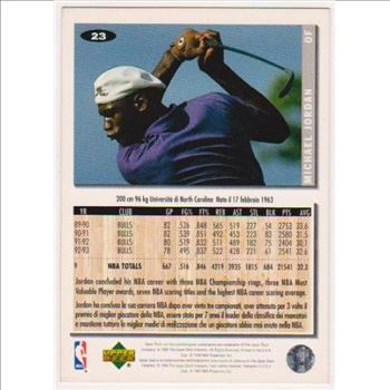 ITALIAN VERSION - Michael Jordan 1994-95 Collector's Choice #23 Card