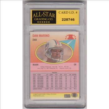  Graded 10 - Dan Marino 1990 Fleer #244 Card