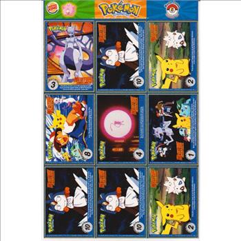 1999 Pokemon Master Trainer Collector Set Uncut 9 Card Sheet #5