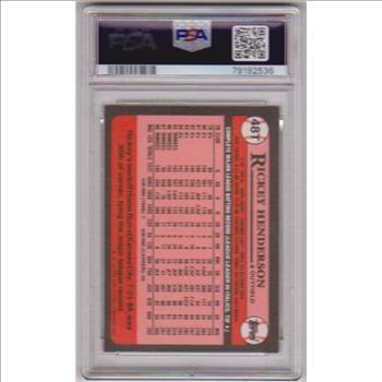 Graded PSA Mint 9 - Rickey Henderson 1989 Topps Traded #48T Card