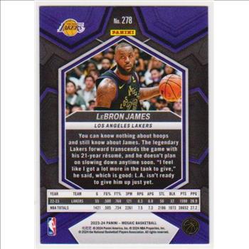 Lebron James 2023-24 Panini Mosaic #278 Card